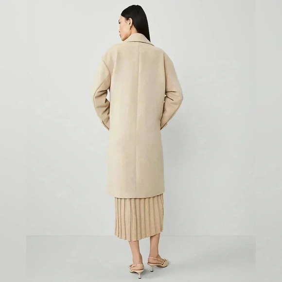 Ann Taylor Cocoon Coat Double Breasted Relaxed Oversized Small - Picture 2 of 12